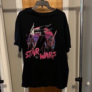 Star Wars Black Short Sleeve Tee Graphic Design